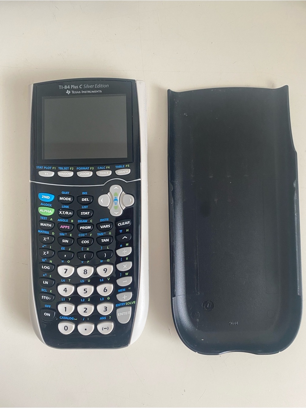 Texas Instruments TI-84 Plus C Silver Edition Graphing Calculator - White/Black